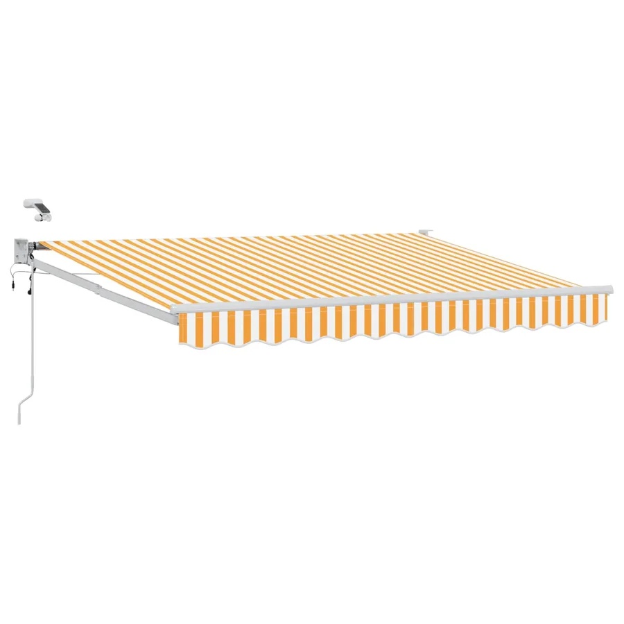 Auvent rétractable électrique Jaune et blanc 3 x 2 m - 2