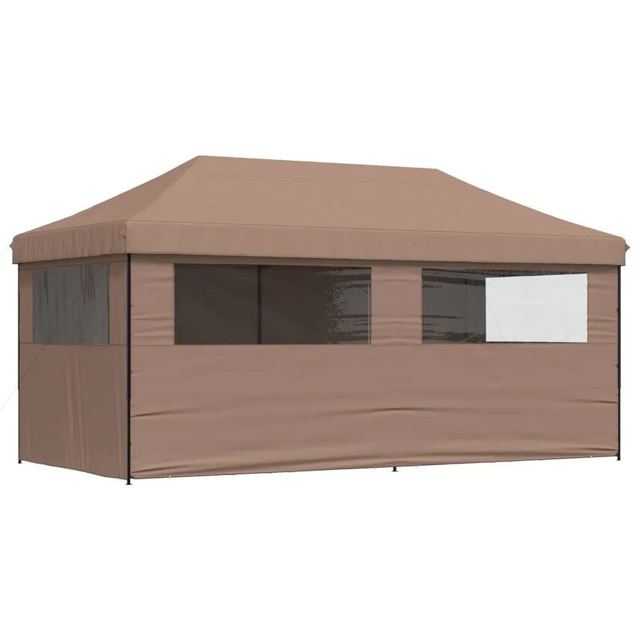 Tente de fête Marron 292 x 580 x 315 cm Tissu Oxford - 7