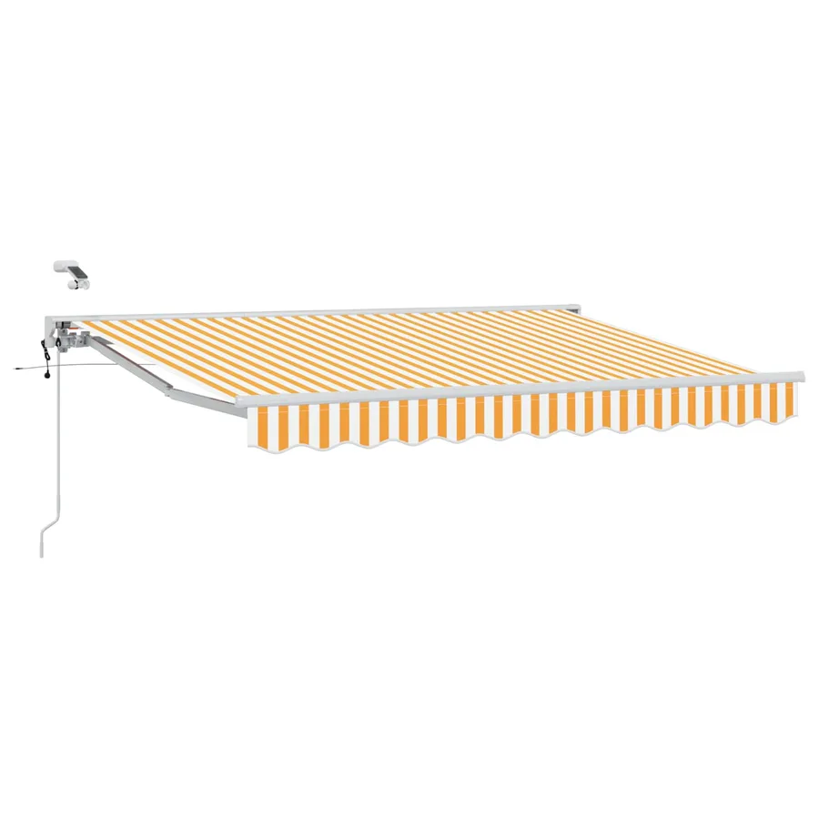 Auvent rétractable électrique Jaune et blanc 3 x 2 m - 2