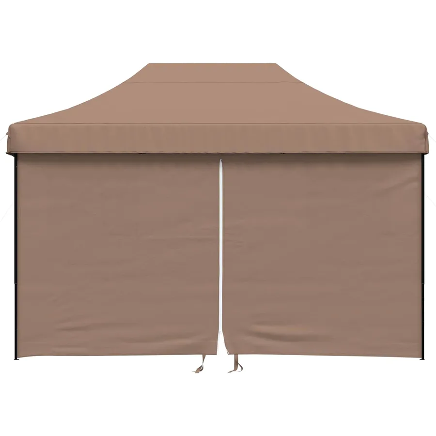 Tente de fête Marron 279 x 410 x 315 cm Tissu Oxford - 4