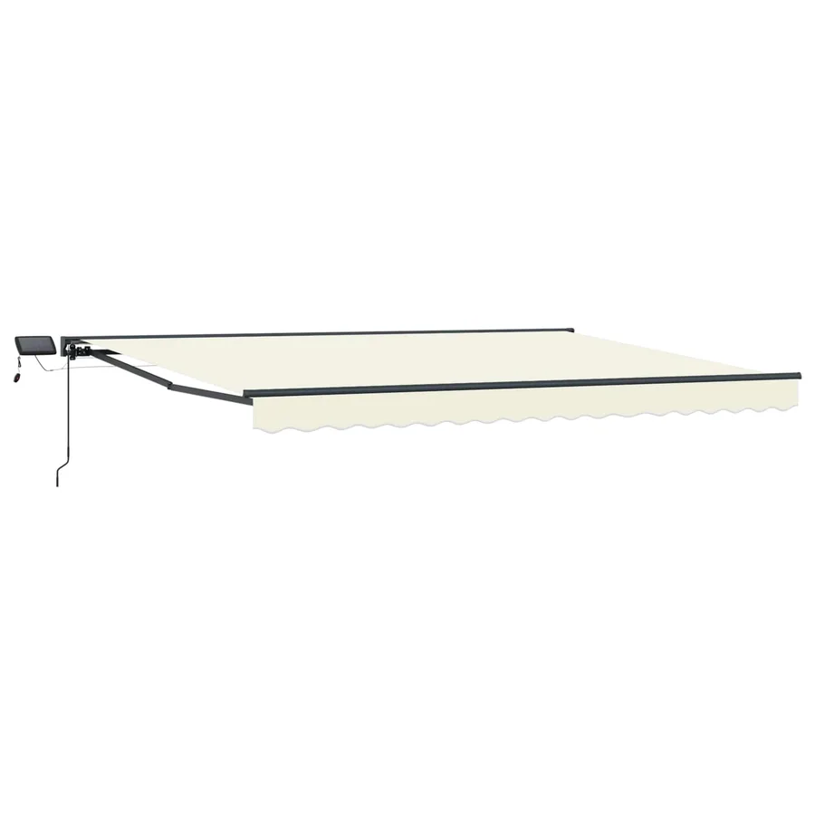 Cadre de store manuel avec LEDs Crème et Anthracite 4,5 × 3 m - 2