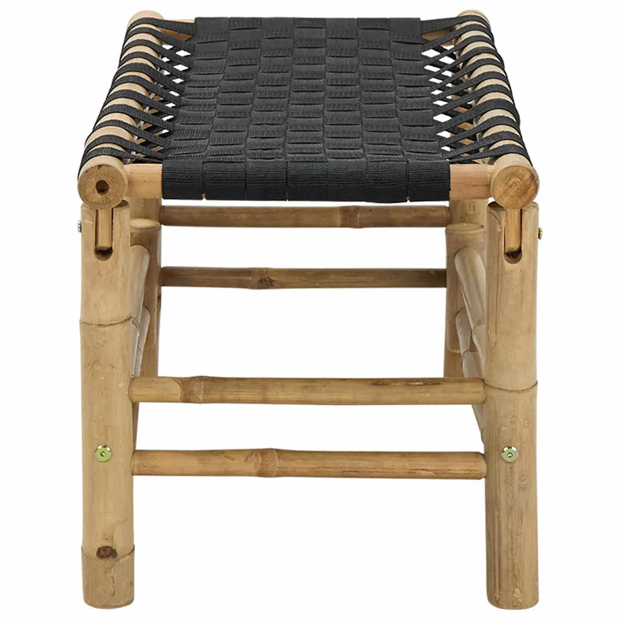 Banc de jardin 80 x 38 x 40 cm Bambou Naturel Rectangulaire - 4