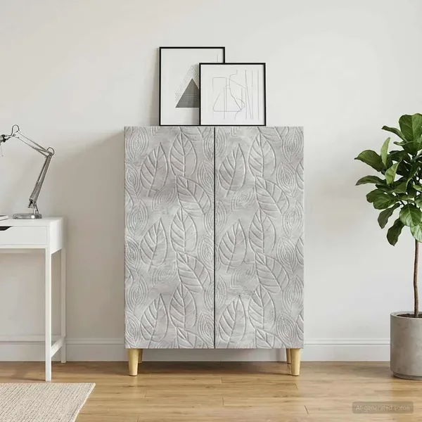 Buffet Gris béton 66 x 34,5 x 90 cm Bois d'ingénierie