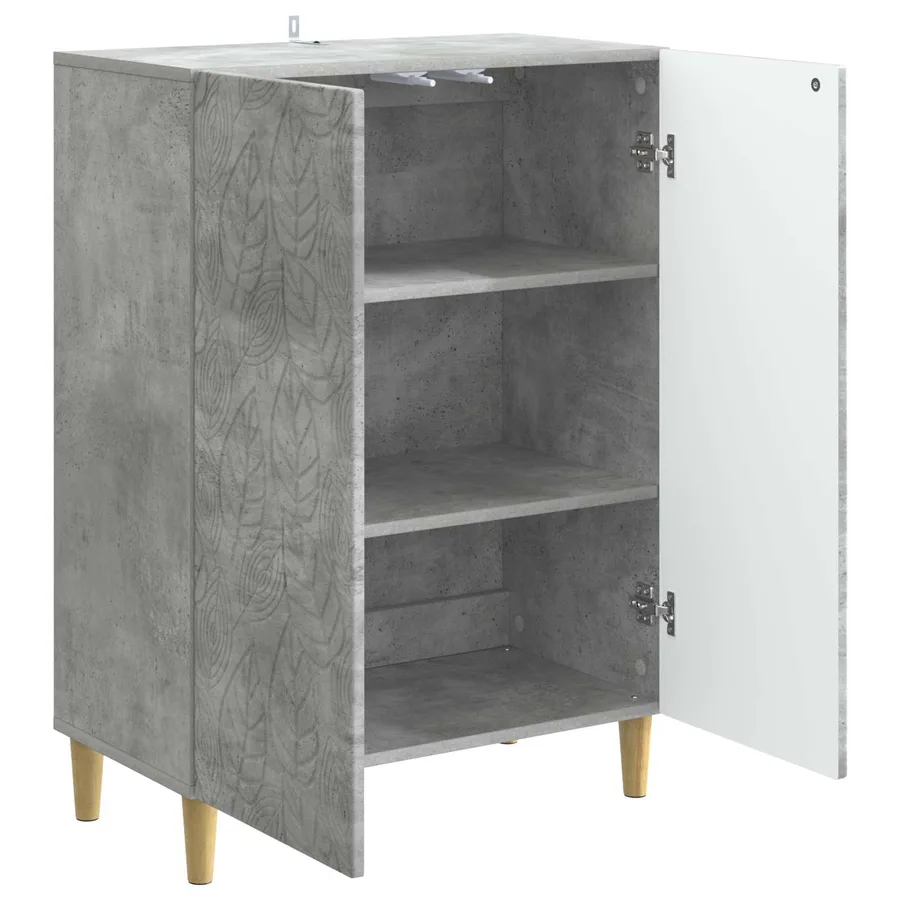 Buffet Gris béton 66 x 34,5 x 90 cm Bois d'ingénierie - 4