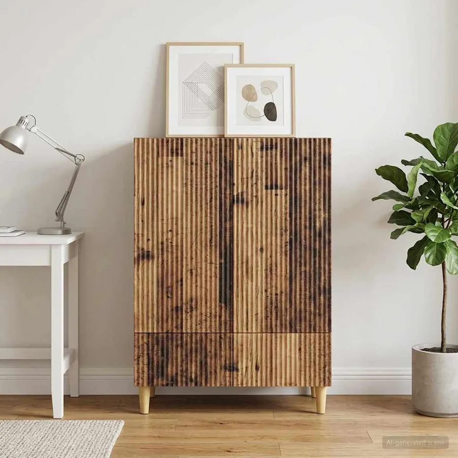 Buffet Bois ancien 66 x 34,5 x 95 cm Bois d'ingénierie - 3