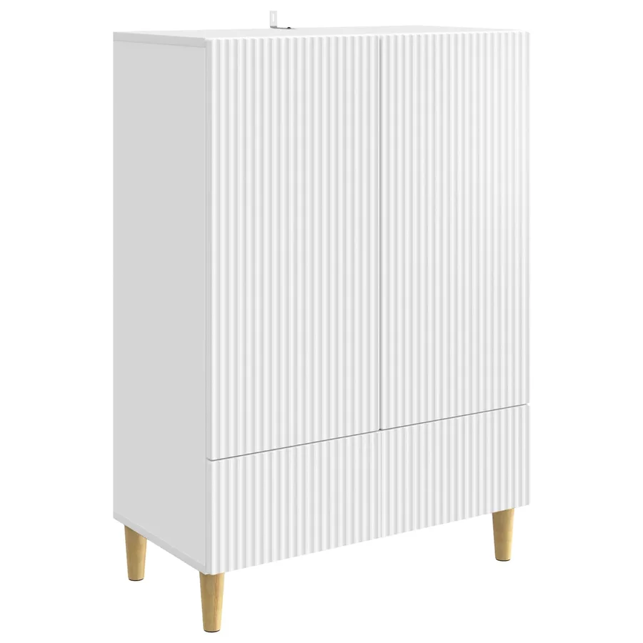 Buffet Blanc 66 x 34,5 x 95 cm Bois d'ingénierie - 2
