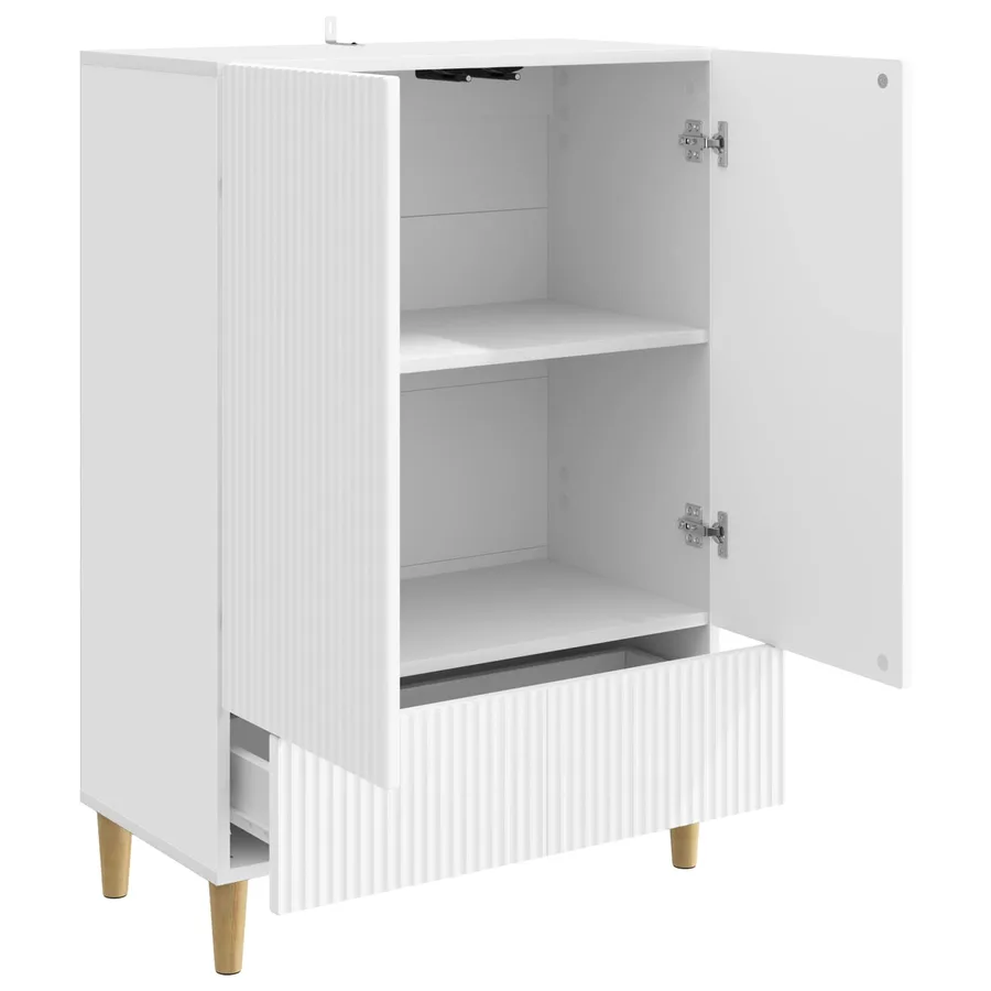 Buffet Blanc 66 x 34,5 x 95 cm Bois d'ingénierie - 4