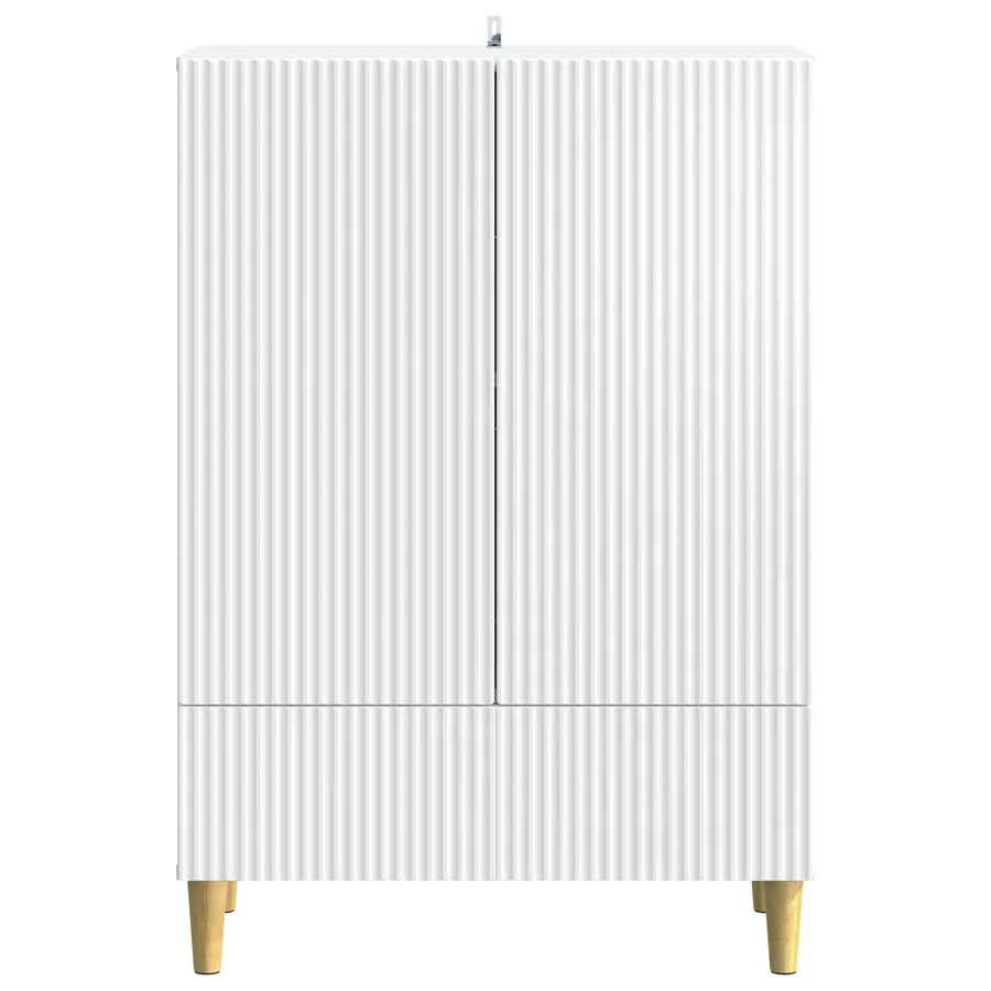 Buffet Blanc 66 x 34,5 x 95 cm Bois d'ingénierie - 5