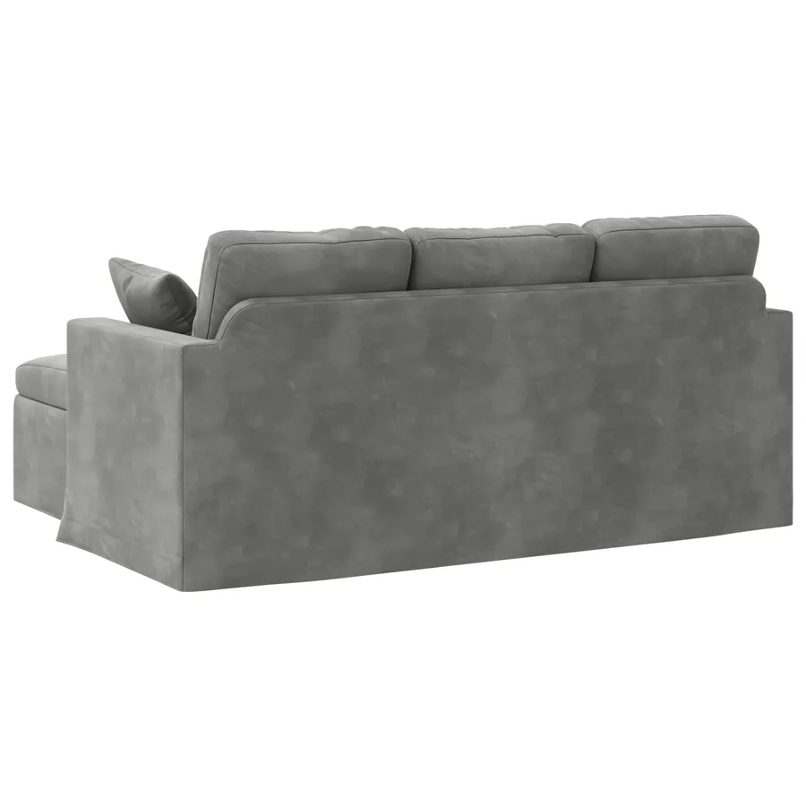 Canapé Gris foncé 178 x 134 x 80 cm Velours - 6