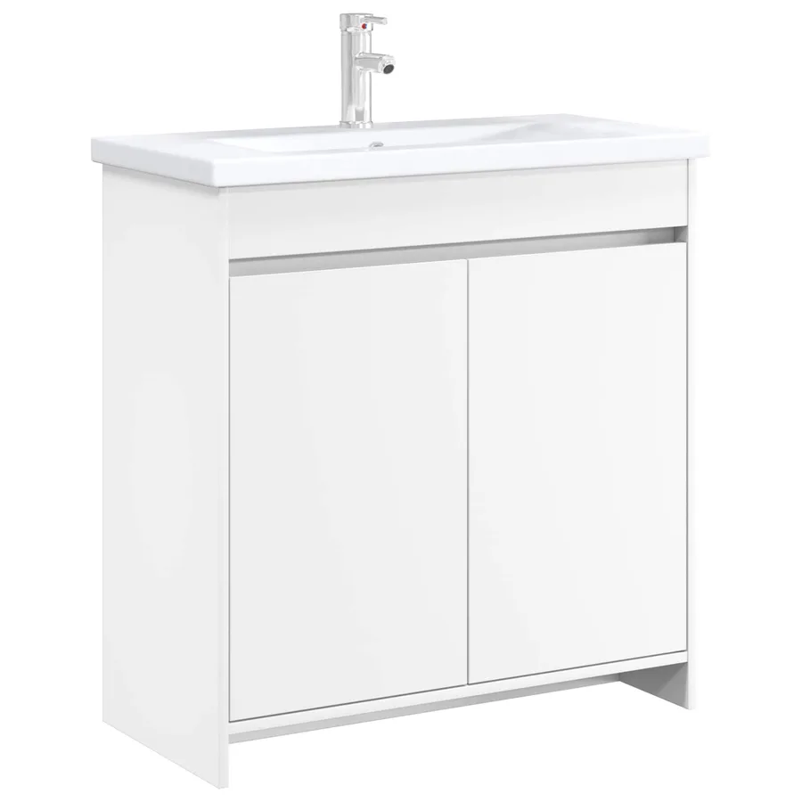 Meuble sous lavabo de salle de bain Blanc 78,5 x 37,5 x 81 cm - 3