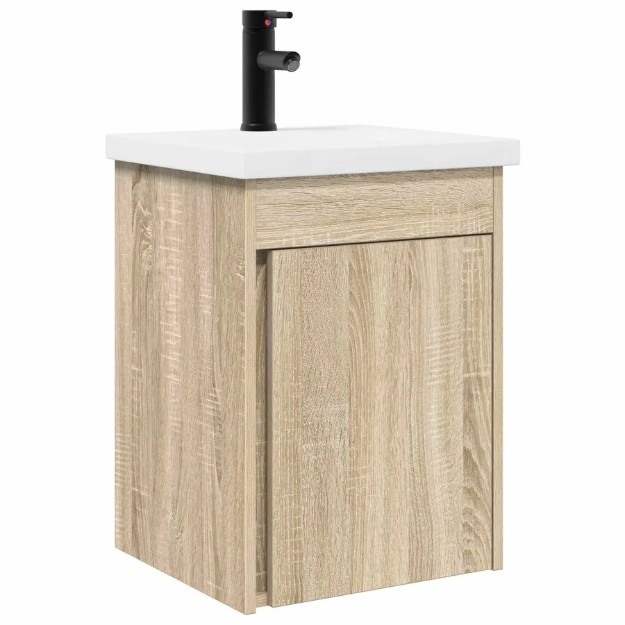 Meuble de salle de bain avec robinet Chêne Sonoma - 2