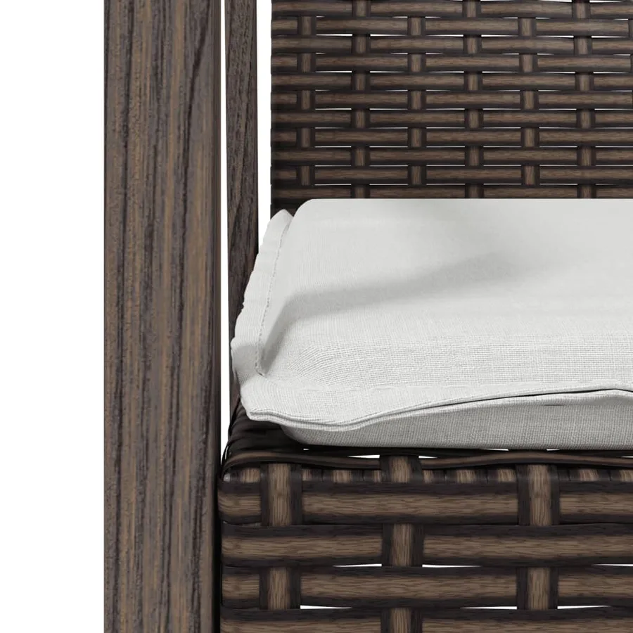 Ensemble à manger de jardin 7 pcs coussins résine tressée acier - 7