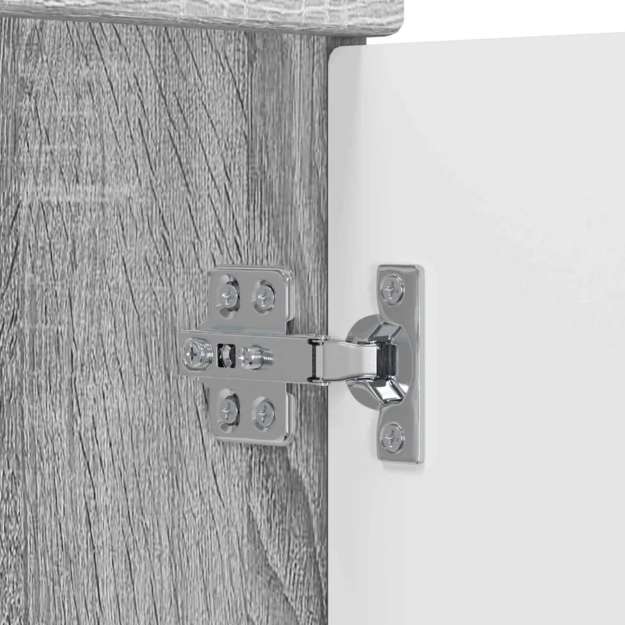 Meuble de salle de bain avec évier Sonoma gris - 7