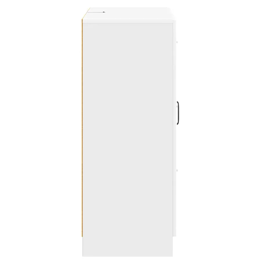Buffet Blanc brillant 66 x 34,5 x 87 cm Bois d'ingénierie - 7