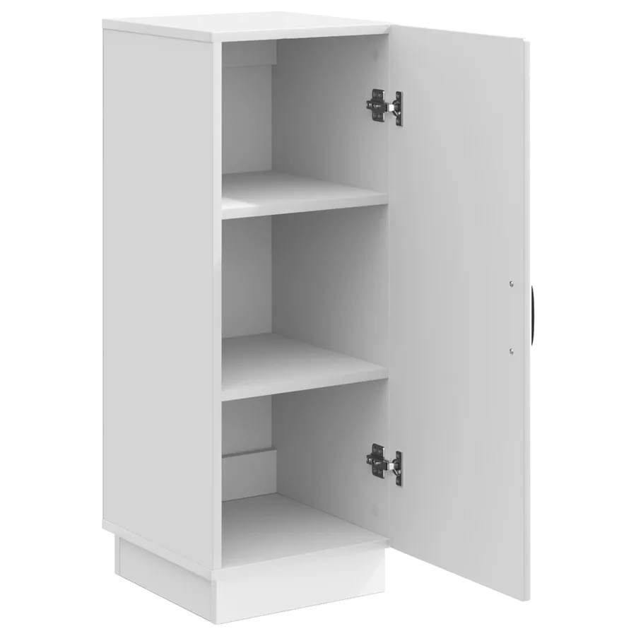 Buffet Blanc brillant 33 x 34,5 x 87 cm Bois d'ingénierie - 5