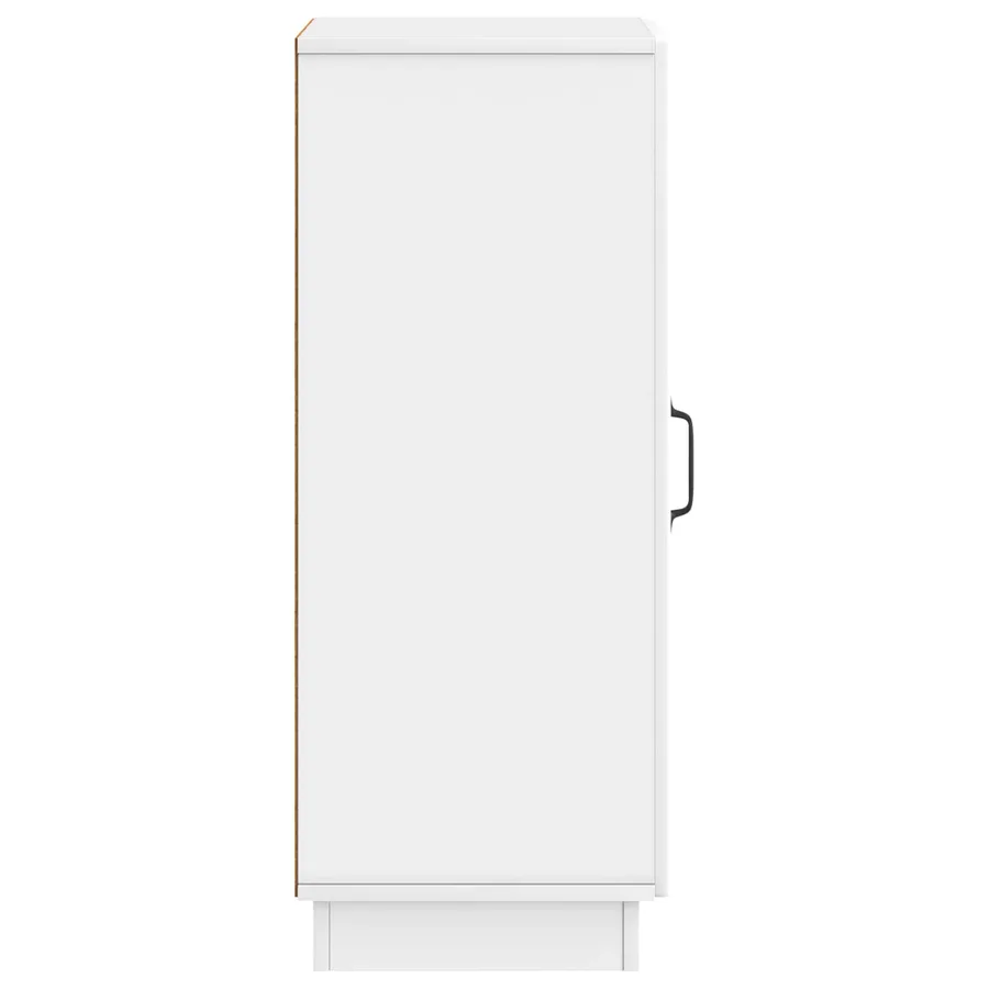 Buffet Blanc brillant 33 x 34,5 x 87 cm Bois d'ingénierie - 7