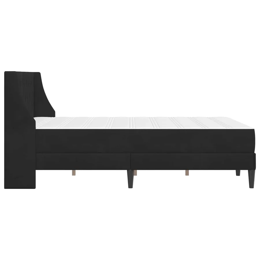Cadre de lit avec matelas Noir 140 x 200 cm Velours - 7