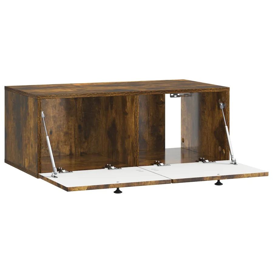 Meuble TV mural Chêne fumé 78,5 x 41 x 30 cm Bois d'ingénierie - 5