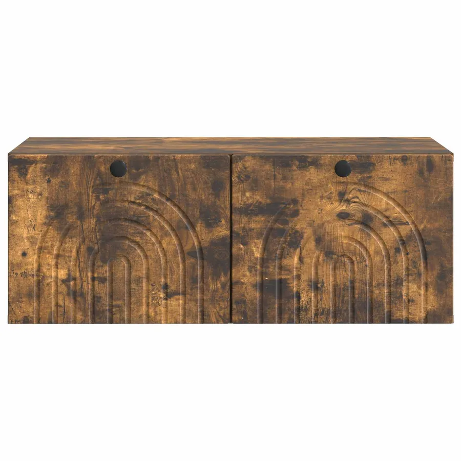 Meuble TV mural Chêne fumé 78,5 x 41 x 30 cm Bois d'ingénierie - 6