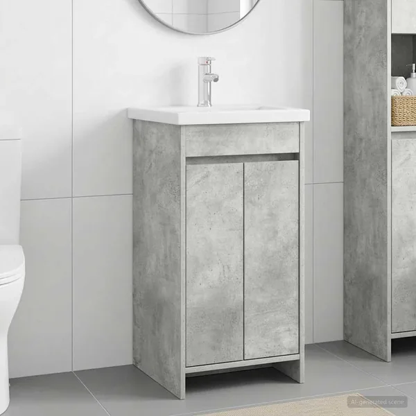 Meuble de salle de bain avec évier Gris béton 42 x 40 x 84,5 cm