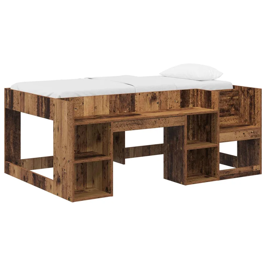 Cadre de lit pour enfants avec rangement Bois ancien - 2
