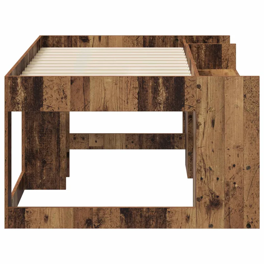 Cadre de lit pour enfants avec rangement Bois ancien - 4