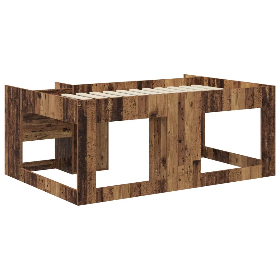 Cadre de lit pour enfants avec rangement Bois ancien - 5