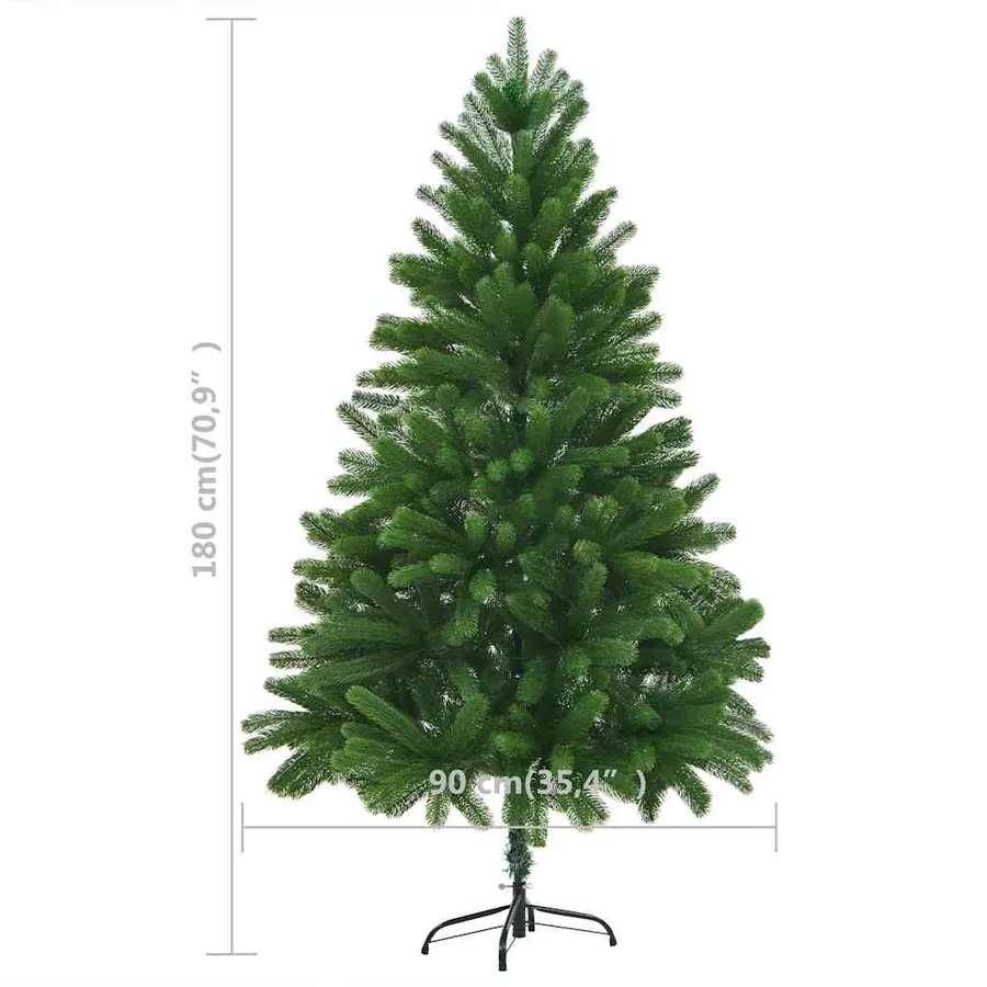 Arbre de Noël artificiel pré-éclairé et boules 180 cm vert - 13