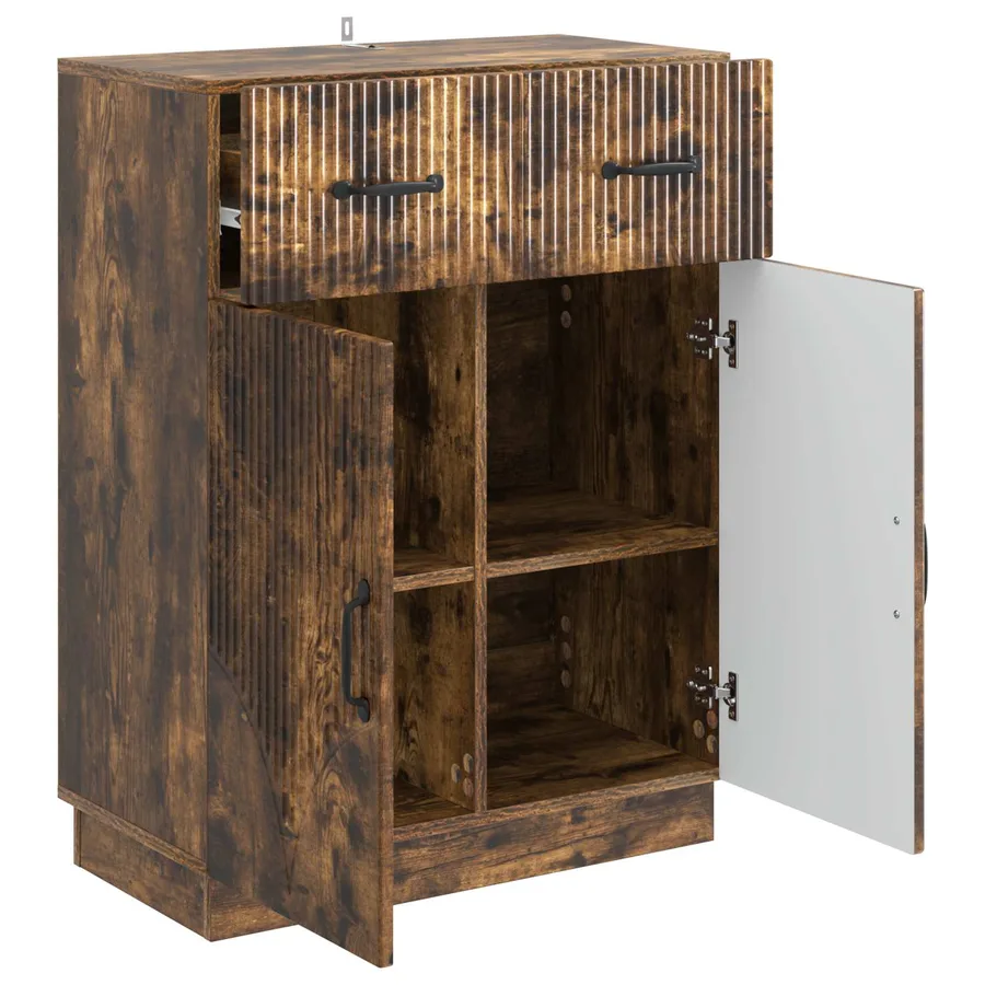 Buffet Chêne fumé 66 x 34,5 x 87 cm Bois d'ingénierie - 5