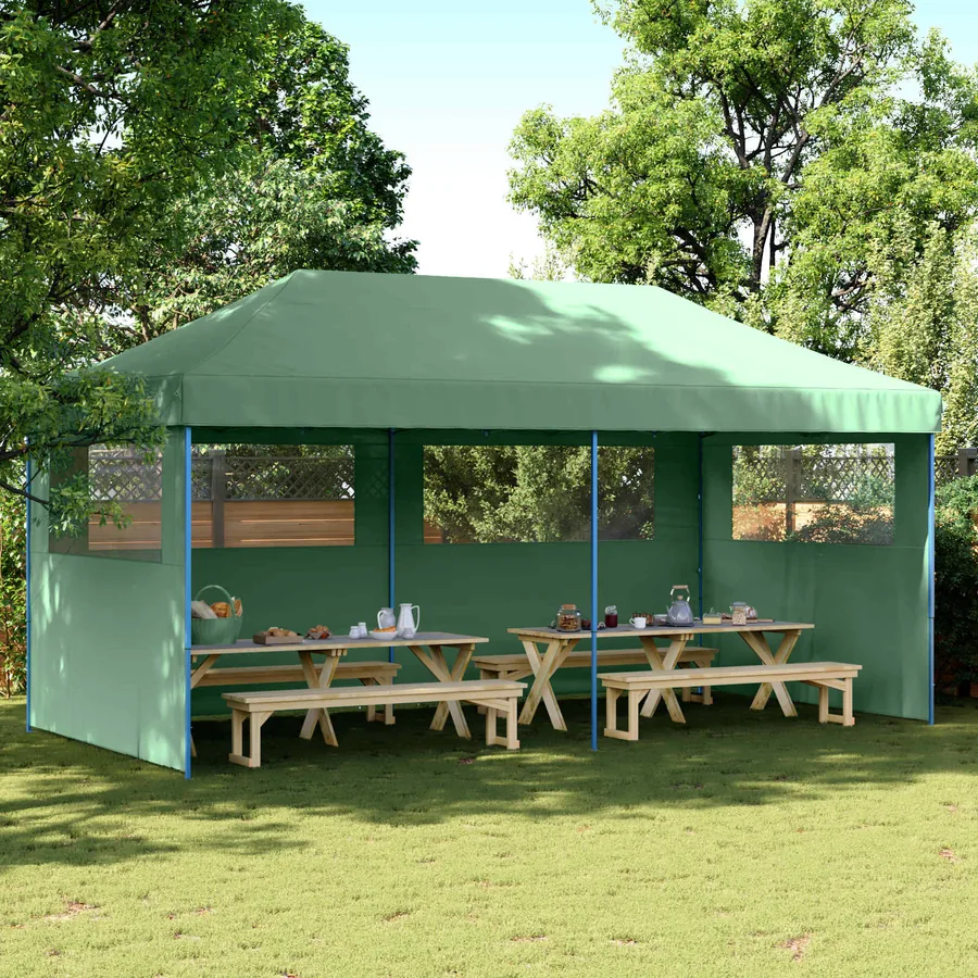 Tente de fête Vert 292 x 580 x 315 cm Tissu Oxford