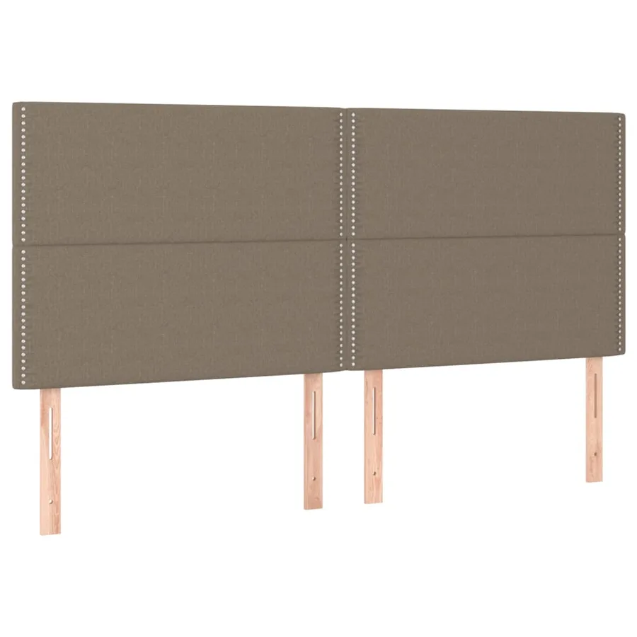 Sommier à lattes de lit avec matelas Taupe 200x200 cm Tissu - 5