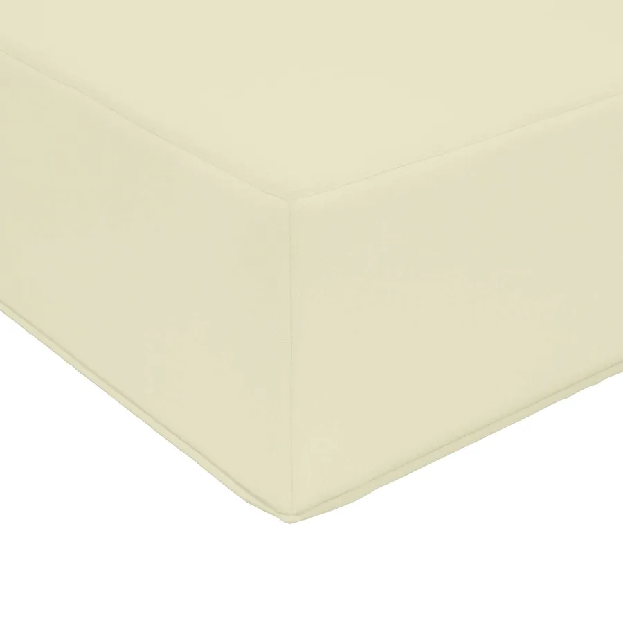 Pouf d'Extérieur Bois d'acacia massif et Textilène Naturel - 7