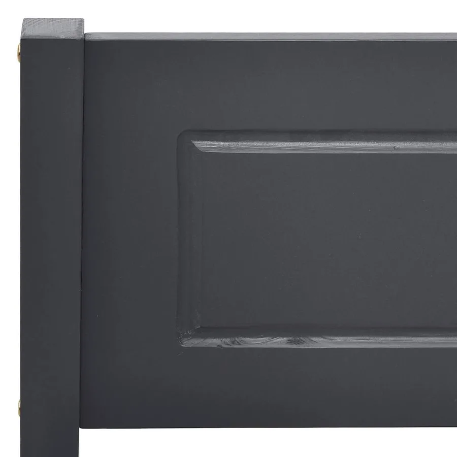 Cadre de lit sans matelas bois massif de pin gris 140x200 cm - 5