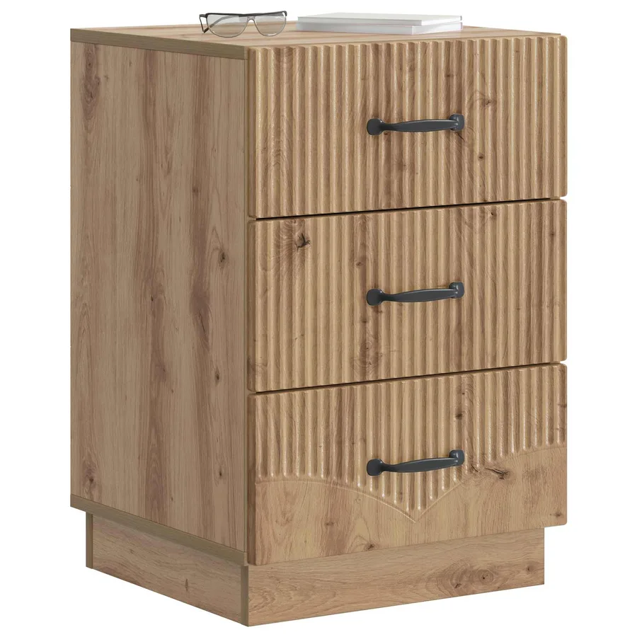 Cabinet de chevet Chêne artisanal 43 x 41 x 63,5 cm - 3