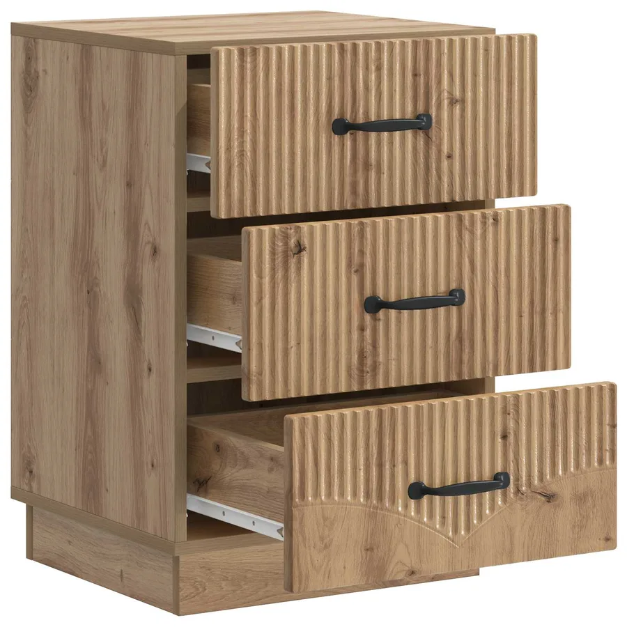 Cabinet de chevet Chêne artisanal 43 x 41 x 63,5 cm - 4