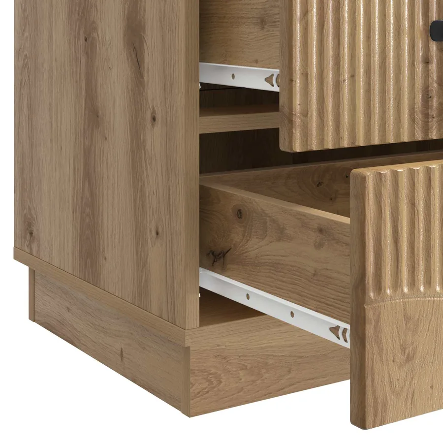 Cabinet de chevet Chêne artisanal 43 x 41 x 63,5 cm - 9