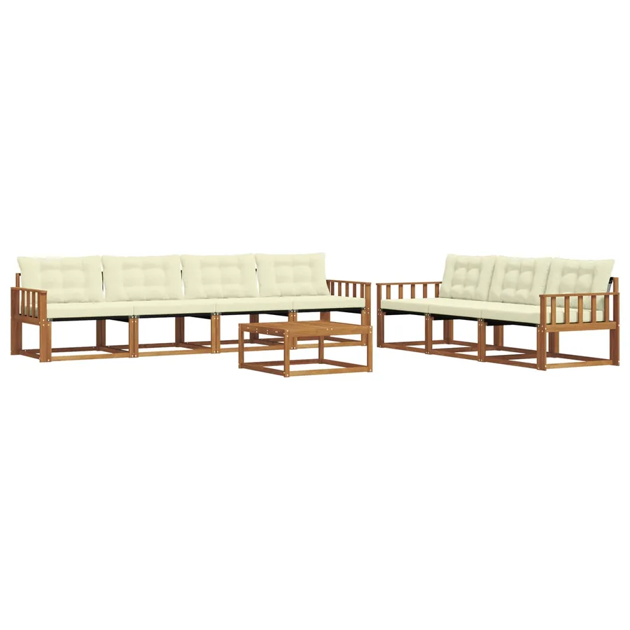Ensemble de canapés d'extérieur 8 pcs Naturel et Crème - 2