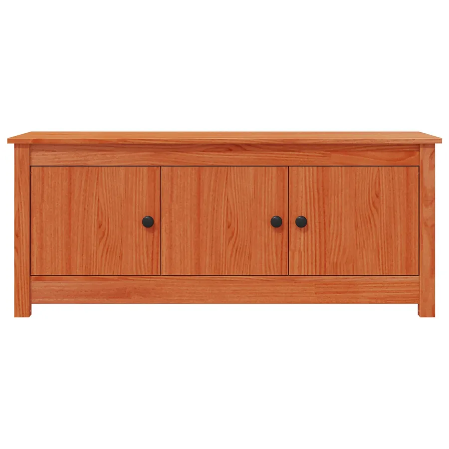 Cabinet à chaussures Brun Ciré 110 x 38 x 45,5 cm Pin massif - 7