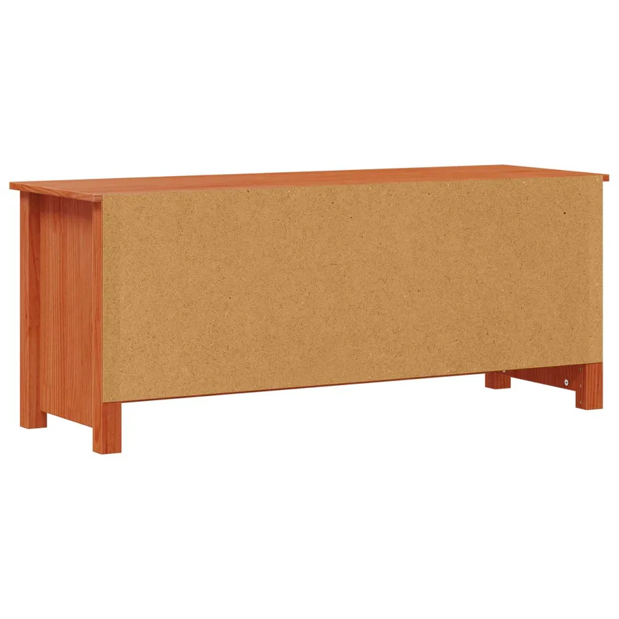 Cabinet à chaussures Brun Ciré 110 x 38 x 45,5 cm Pin massif - 9