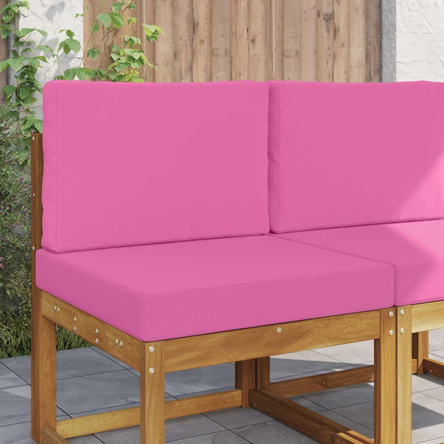 Coussin de canapé d'extérieur 2 pcs Rose Polyester