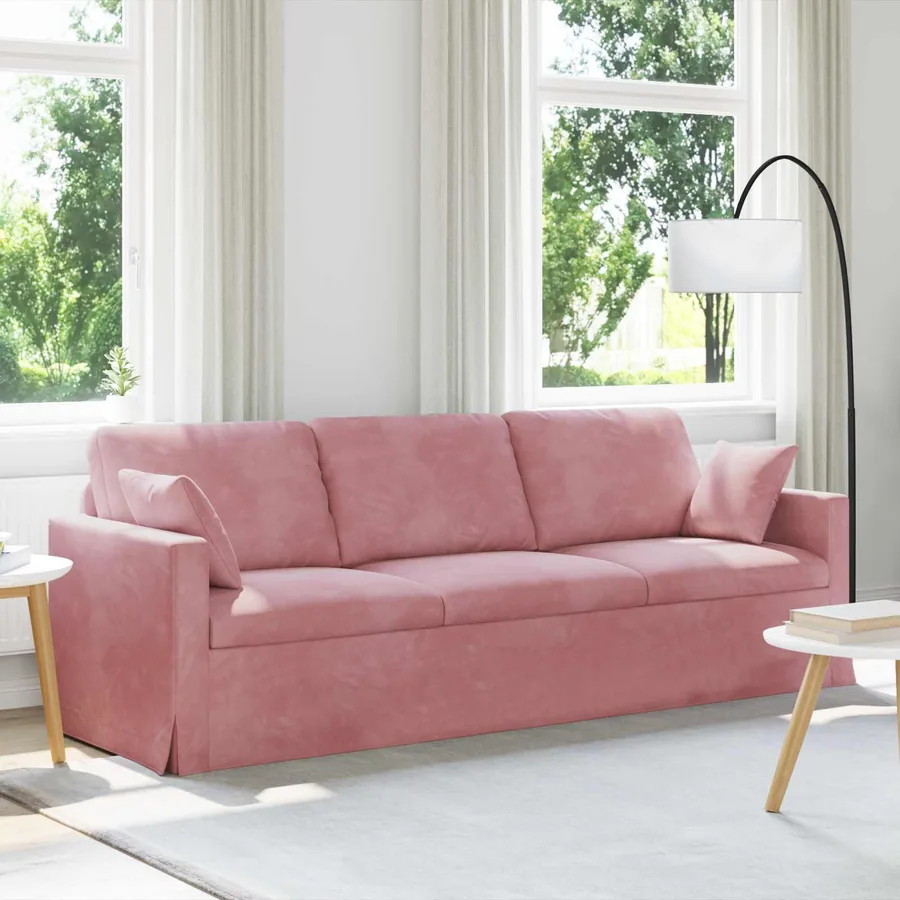 Canapé Rose 228 x 78 x 80 cm Velours