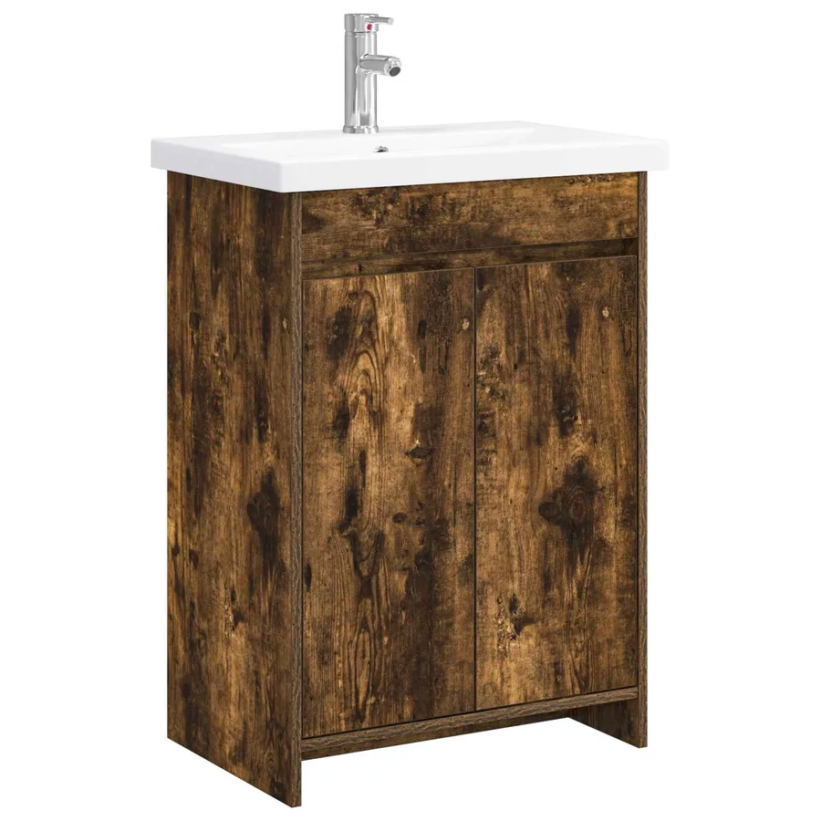 Ensemble de mobilier de salle de bain Chêne fumé - 2