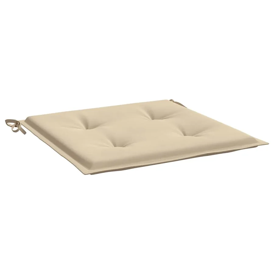 Coussins de chaise jardin lot de 2 beige 40x40x4cm tissu oxford - 5