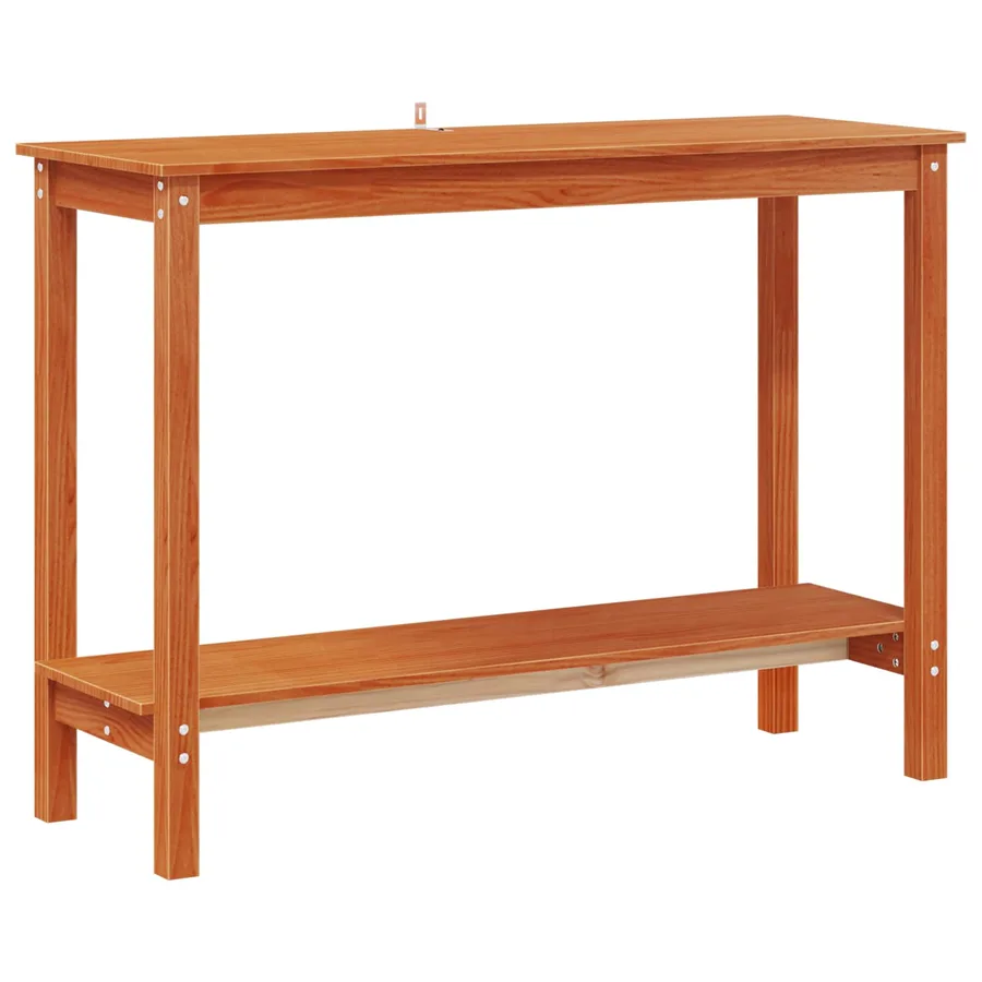 Table console Brun Ciré 110 x 40 x 80 cm Pin massif - 2