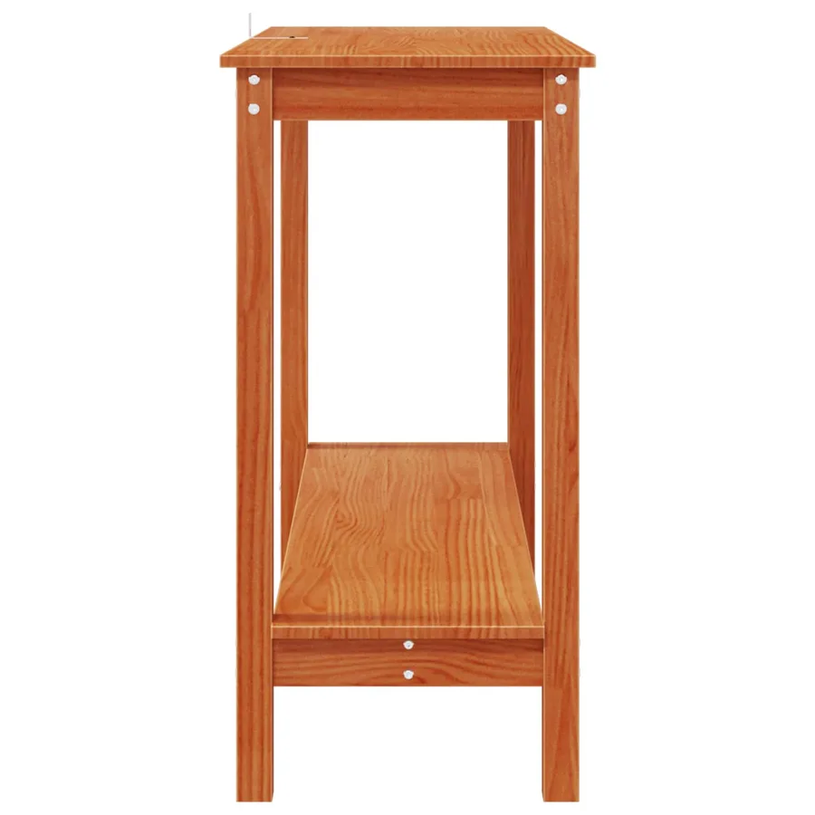 Table console Brun Ciré 110 x 40 x 80 cm Pin massif - 6