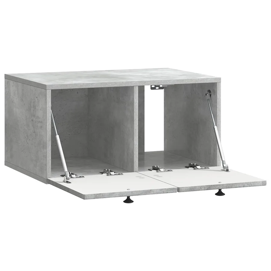 Meuble TV mural Gris béton 59,5 x 41 x 30 cm Bois d'ingénierie - 5