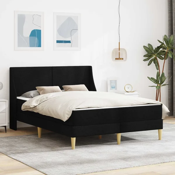 Cadre de lit avec matelas avec tête de lit Polyester