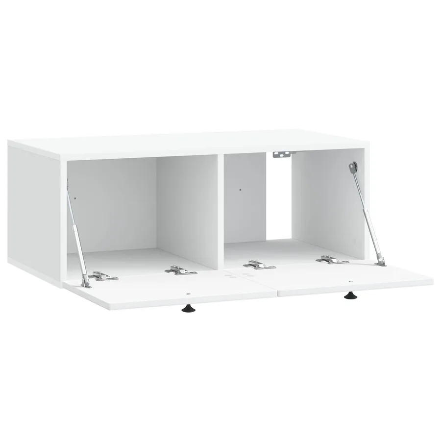 Meuble TV mural Blanc 78,5 x 41 x 30 cm Bois d'ingénierie - 5