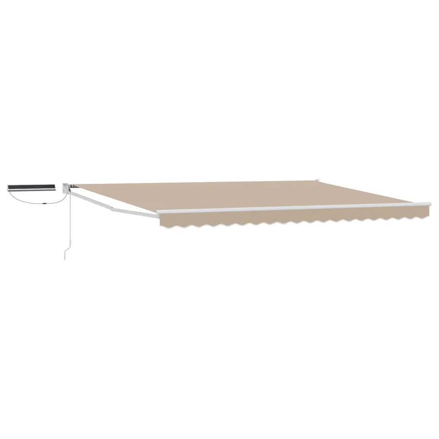 Auvent rétractable électrique Beige et blanc 4,5 × 3 m - 2