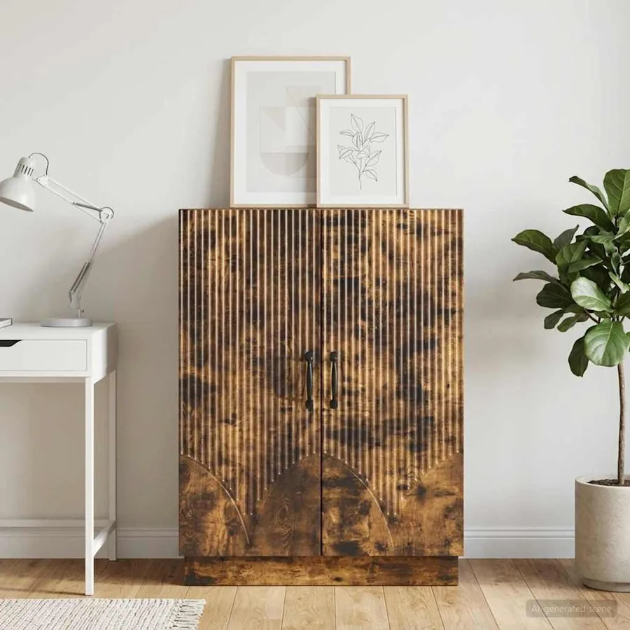 Buffet Chêne fumé 66 x 34,5 x 87 cm Bois d'ingénierie - 4